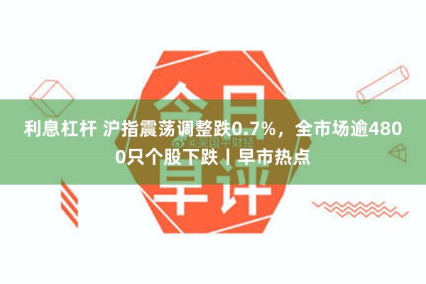 利息杠杆 沪指震荡调整跌0.7%，全市场逾4800只个股下跌丨早市热点