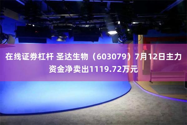 在线证劵杠杆 圣达生物（603079）7月12日主力资金净卖出1119.72万元