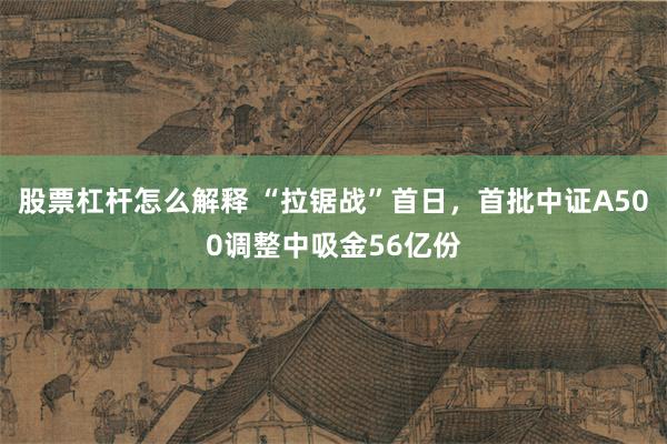 股票杠杆怎么解释 “拉锯战”首日，首批中证A500调整中吸金56亿份