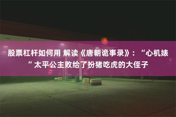 股票杠杆如何用 解读《唐朝诡事录》：“心机婊”太平公主败给了扮猪吃虎的大侄子